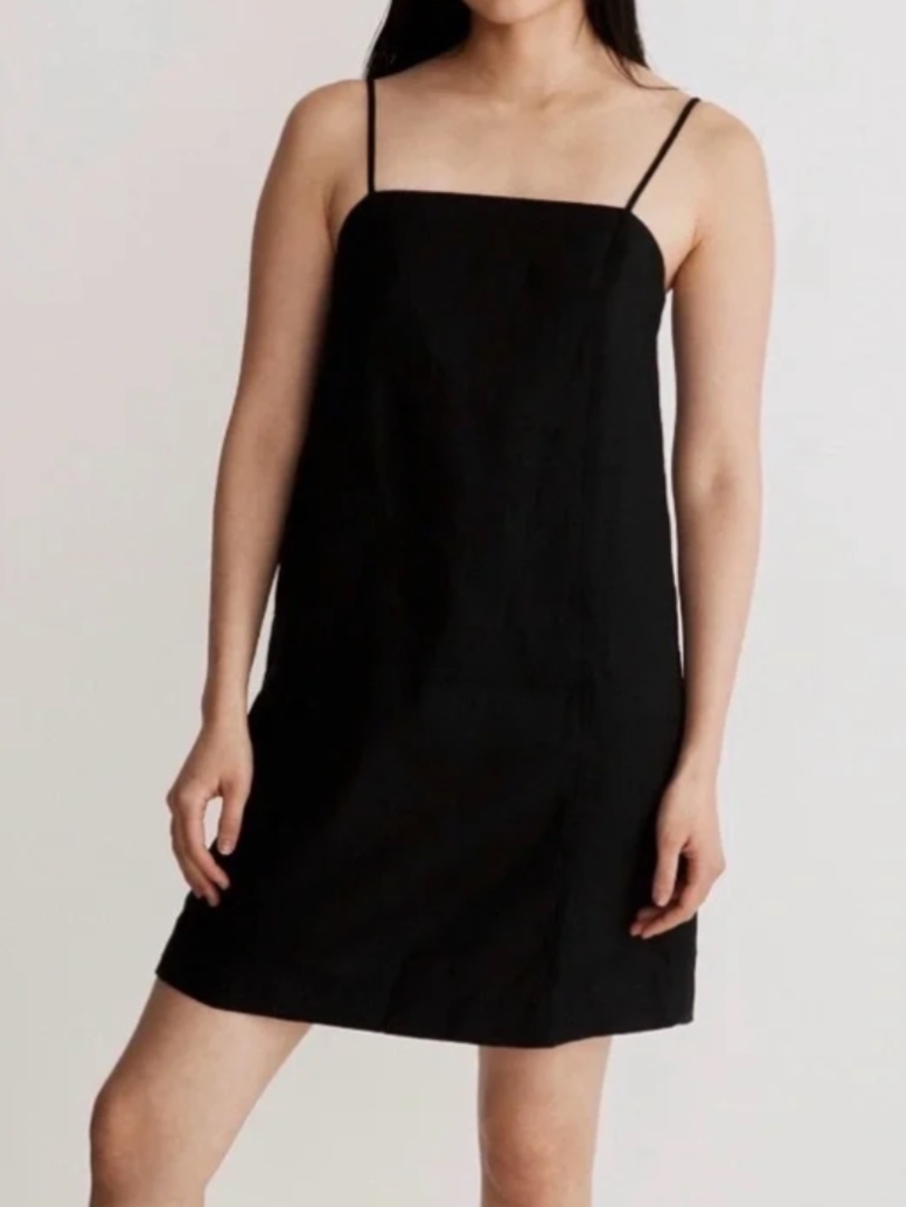 Madewell | Black Linen Mini Dress | Size 6